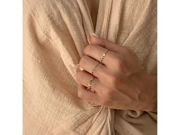 JSJOY September Birthstone Rings