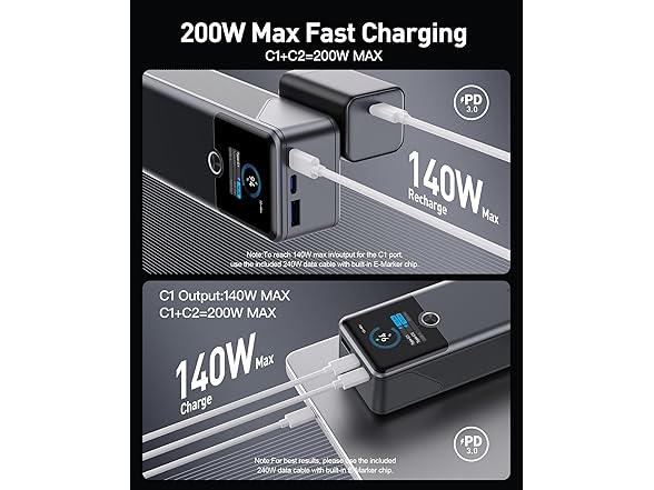 Laptop Power Bank | 20000mAh 200W