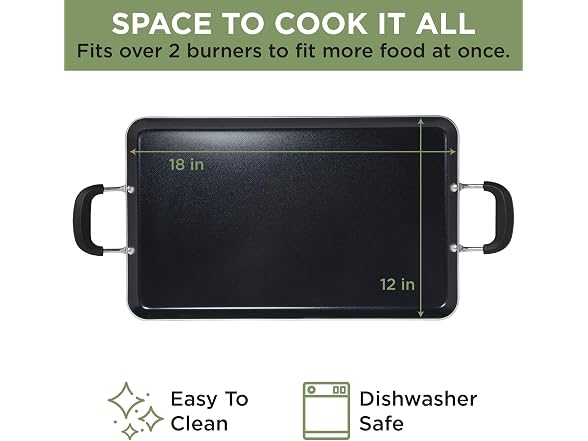 Ecolution Artistry Nonstick Double Burner Griddle