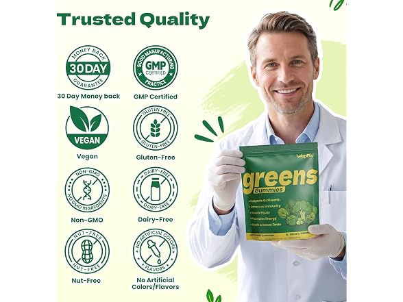 WepBio Greens Daily Gummies 160 Count