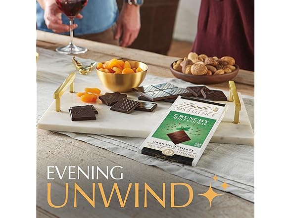 Lindt Excellence Crunchy Mint Dark Bar 1