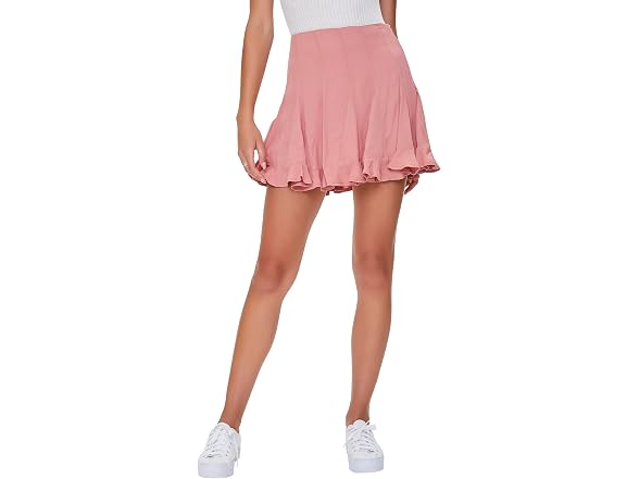 Forever 21 (S) Godet Mini Skirt Pink