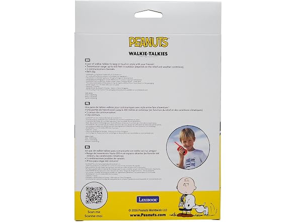 LEXiBOOK, Peanuts Snoopy Walkie‑Talkies for Kids