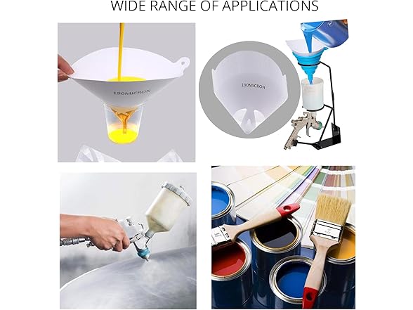 TILSWALL 50pcs Paint Strainer Filters