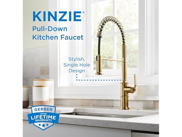 Gerber Kinzie Pre-Rinse Kitchen Faucet, Brushed Bronze