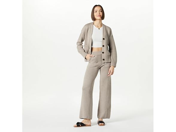 The Drop Cynthia Cotton Blend Wide Leg
