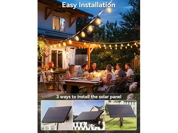 Brightever 75FT Solar String Lights - Gallery 8