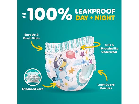 Pampers Easy Ups Size 6 Bluey 18 Count