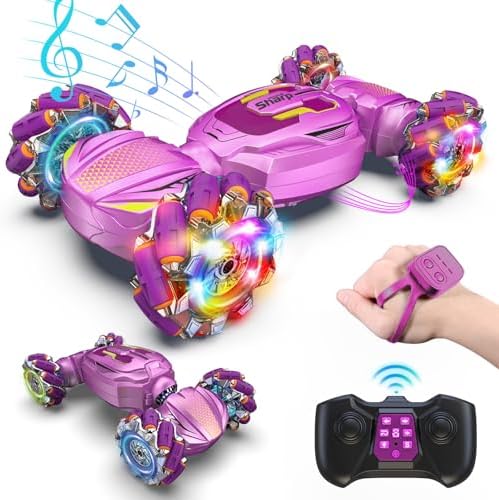 HarworLife Gesture Sensing RC Stunt Car - Purple