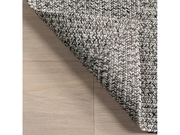 nuLOOM 2x18 Braided Rug Salt and Pepper
