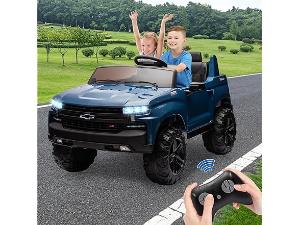 Kids Electric Ride on Car 2-Seater Truck,Blue