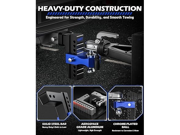 Orion Motor Tech Adjustable Trailer Hitch