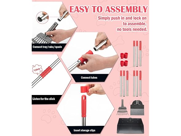 Stainless Pooper Scooper Rake & Spade