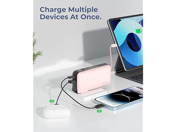 JOYFAR 10k mAh 22.5W Portable Charger w/ Cable & Plug
