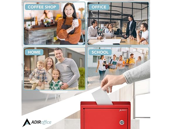 Adir Suggestion Box with Lock and Slot
