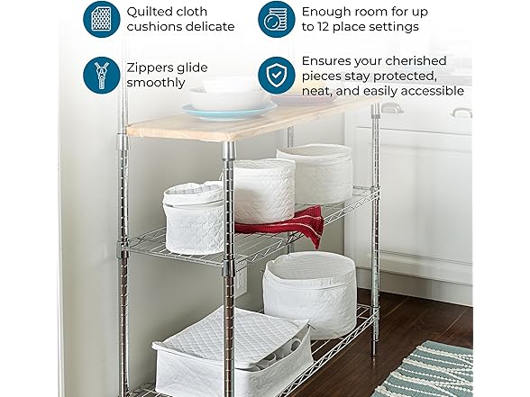 Honey-Can-Do Dinnerware Storage Containers Set