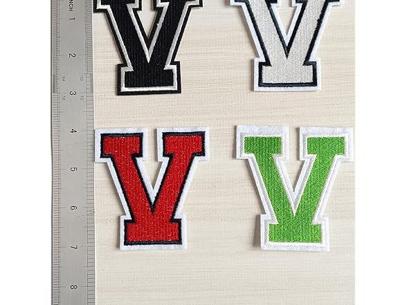 ZLETTERY 4Pcs 3.14 inch Iron on Letter