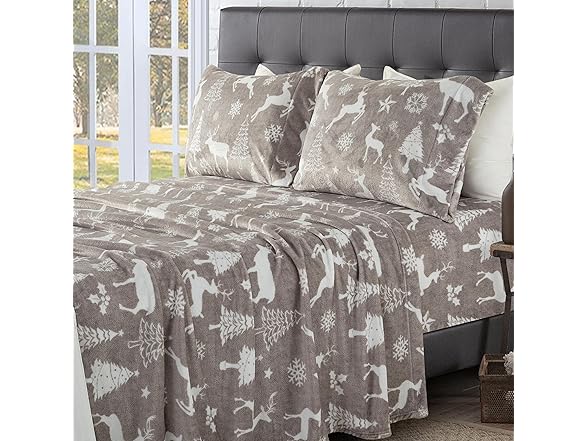 Elegant Comfort Luxuriously 4Pc Flannel Sheet Set