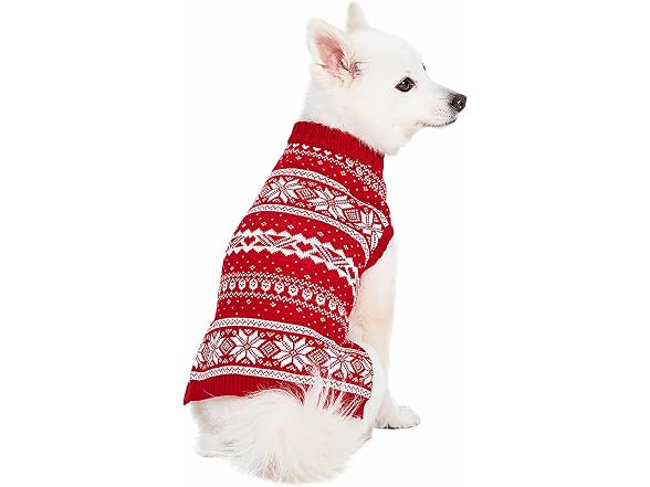 Blueberry Pet Ugly Christmas Snowflake Dog Sweater
