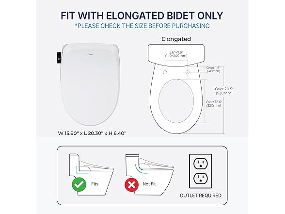 Inus R32 Electronic Bidet - Wireless Remote & Dryer