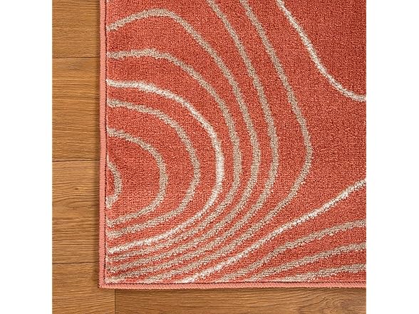 Superior 7'x9' Modern Abstract Wood Grain Indoor Rug