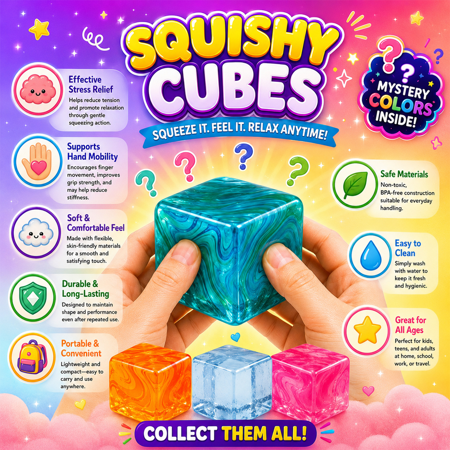 Twilight Squishy Sensory Toys Cube - Your Choice - Gallery 17