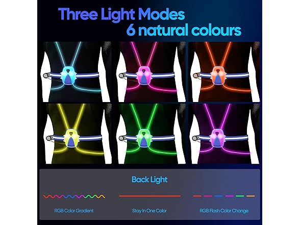 Qimh LED Reflective Running Vest
