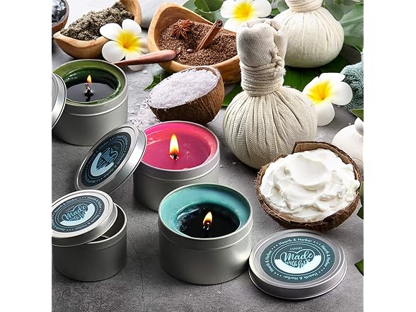 Hearth & Harbor 4 oz. Tin Jars for Candle Making