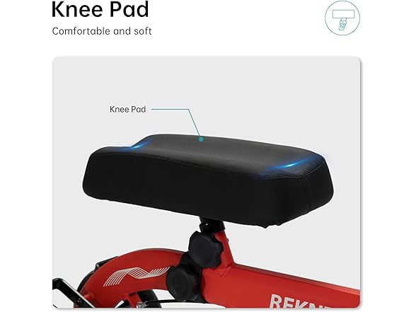 ELENKER Best Value Knee Walker with 10" Front Wheels Steerable Medical Scooter Crutch Alternative with Dual Braking System Red (Open Box)