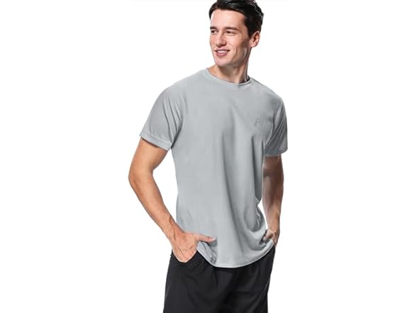 MeetHoo Men's Grey Swim Shirt (M)