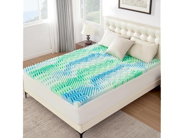 SOOSLEEPY 2 Inch 7-Zone Memory Foam Mattress Topper