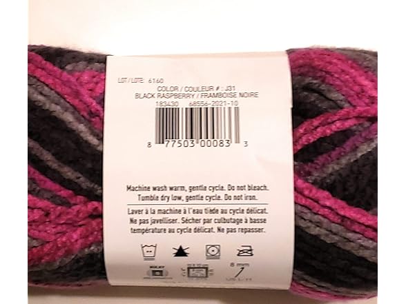 Loops & Threads Charisma Yarn 1 Ball Black Raspberry