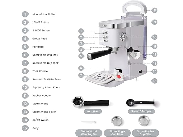 Gevi Espresso Machine 20 Bar