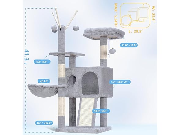 Hey-brother B0D1FWQTVZ cat tree