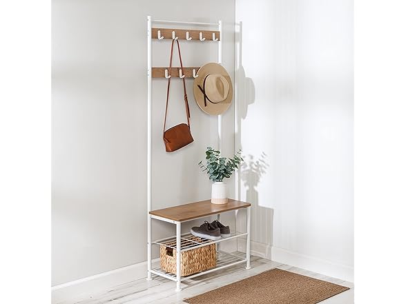 Honey-Can-Do Entryway Hall Tree with Bench