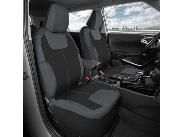 Motor Trend Gray Waterproof Front Seat Covers