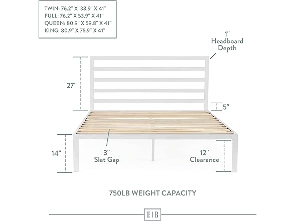 Edenbrook Cassidy Metal Bed Frame Twin