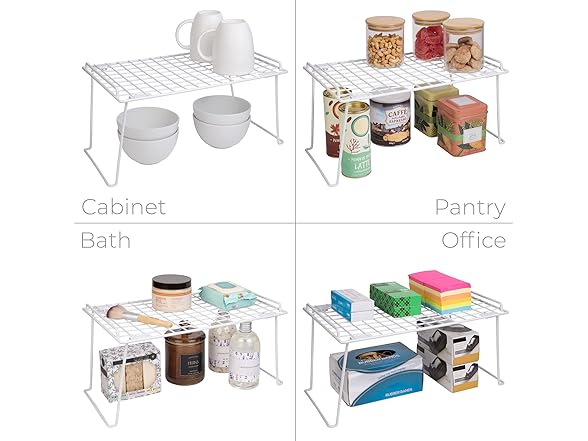 Smart Design Stacking Cabinet Shelf Rack