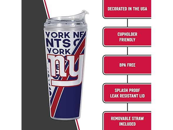 NEW YORK GIANTS 24oz Acrylic Tumbler
