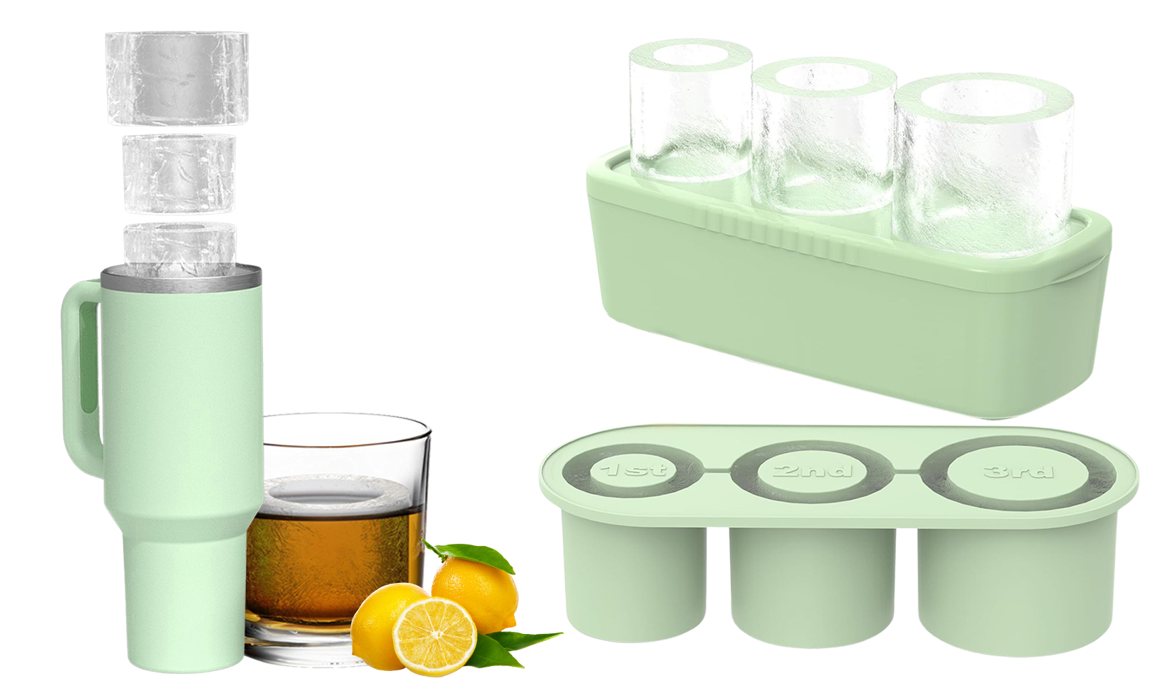 1947KITCHEN Silicone Cylinder Ice Mold Cube Tray - Gallery 6