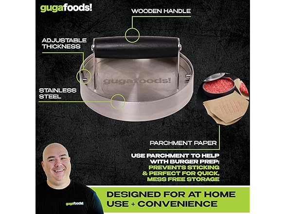 Guga Foods- Adjustable Burger Press