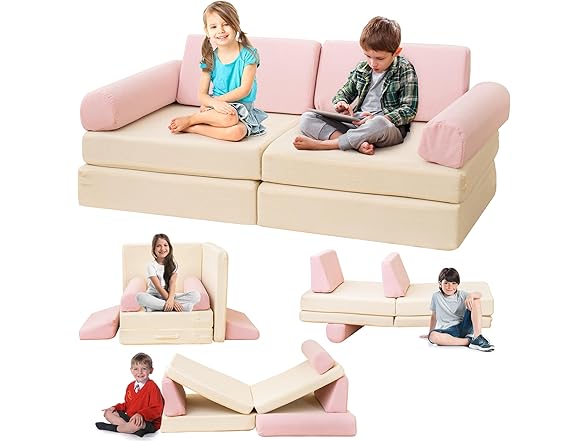 Stmoze Modular Kids Play Couch, 5 Second Quick Bounce High D (Open Box)