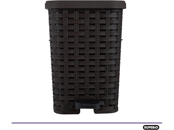 Superio Mini Trash Can with Foot Pedal  6 QT 4 Pack