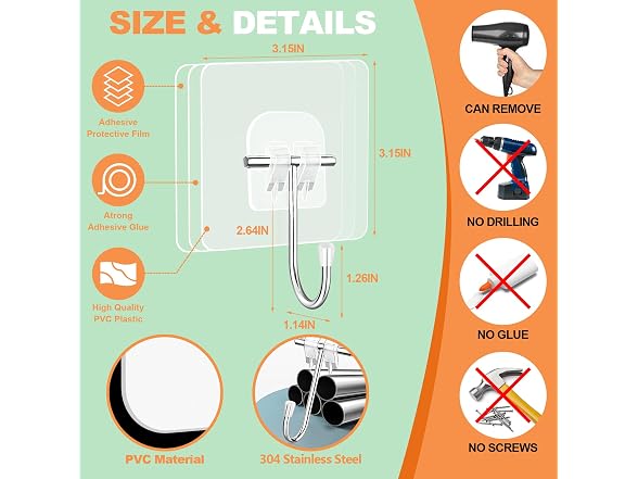 JUUBAOOPN Outdoor Lighting Hangers 16 Pc