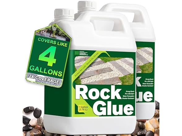 Teexpert Rock Glue for Landscaping 2 Gallon