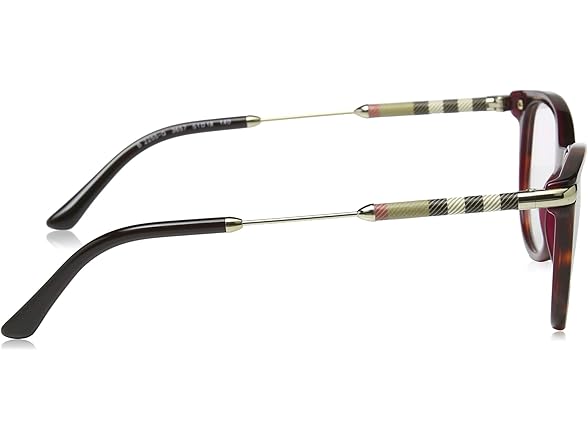 Burberry Havana Bordeaux Square Eyeglasses