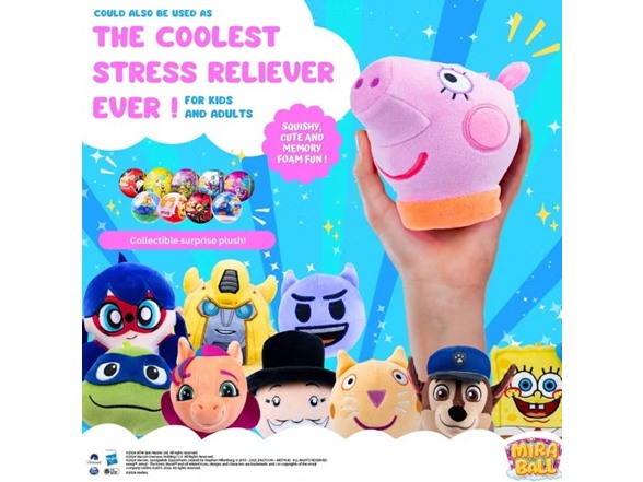 Miraball Surprise Plush - Peppa Pig 4PK