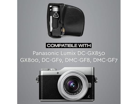 MegaGear Ever Ready Leather Camera Case and Strap (Black)