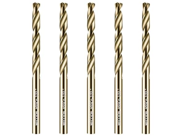 Meccion Metal Drill Bits 7/32 in. x 3-3/4 in. x 5pcs