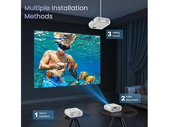 1080P Full HD Bluetooth Projector